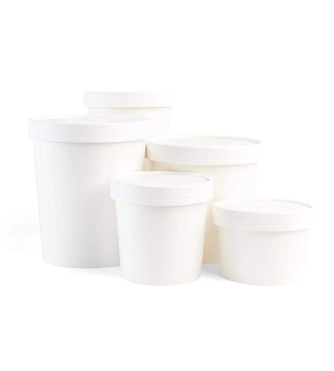 White Paper Tubs with Lids | Sydney Packaging